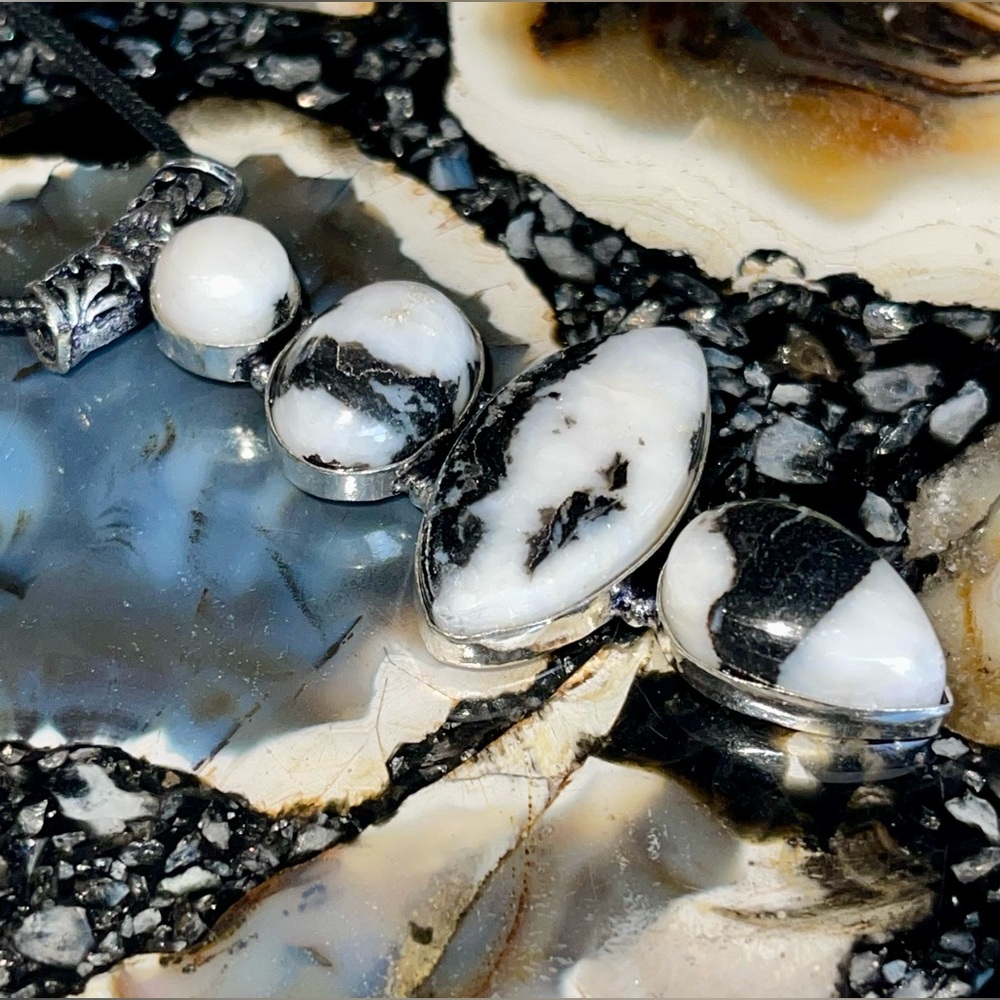 White Buffalo Turquoise Pendant 3” - Picture 9 of 17
